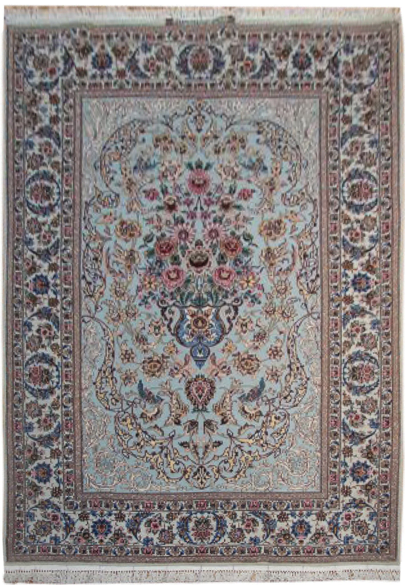 Persian Isfahan Rug 5 x 7.5 Signed Wool Silk 500 Kpsi Super Fine (1 of 7)