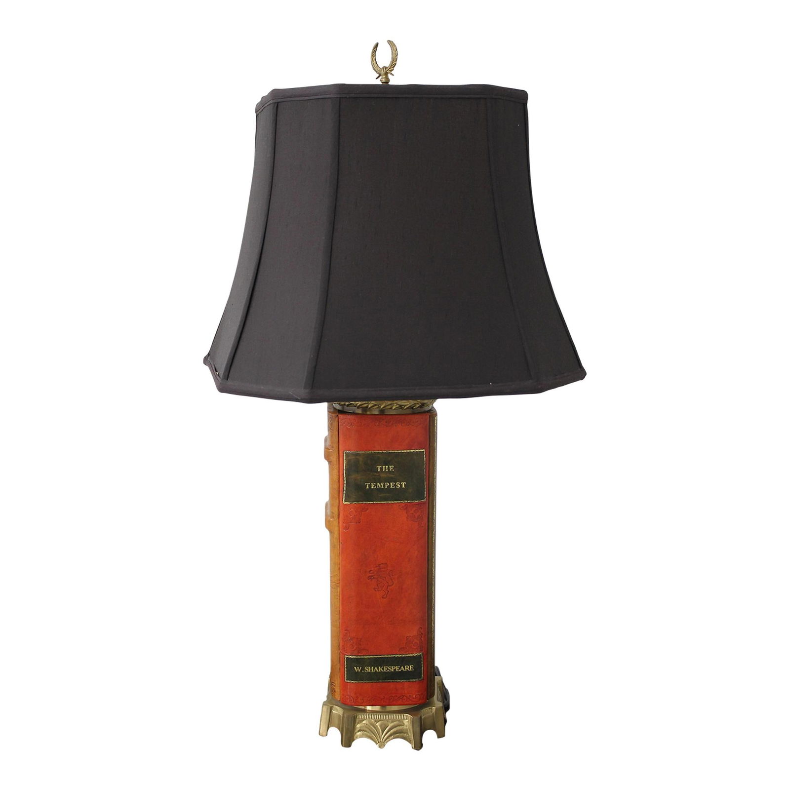 Wildwood Leather Book Spine Brass Lamp Quality Craftsmanship 20 Years Old: Wildwood Leather Book Spine Brass Lamp Quality Craftsmanship 20 Years Old Illuminate your space with this stunning Wildwood Leather Book Spine & Brass Lamp. Crafted with quality construction, this lam