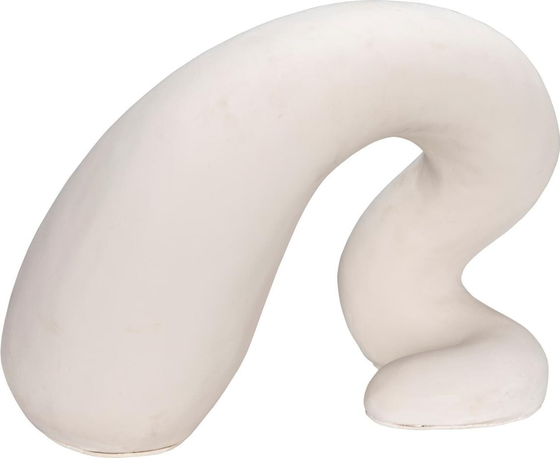 Elegant Fisnik White Fiber Cement Sculpture Neo-Classical Revival 13.5H 17.5W 9D (1 of 1)