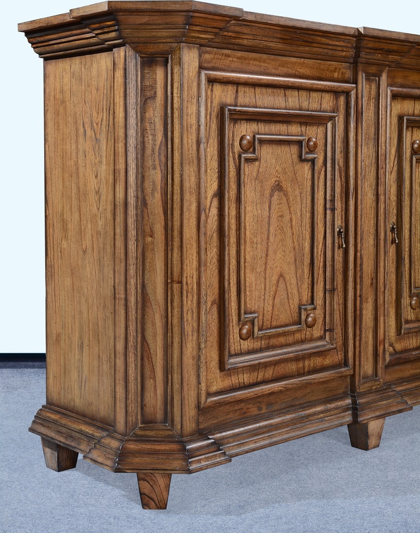 Arlington Sideboard Solid Mango Wood Rustic Pecan Finish French Style (1 of 5)