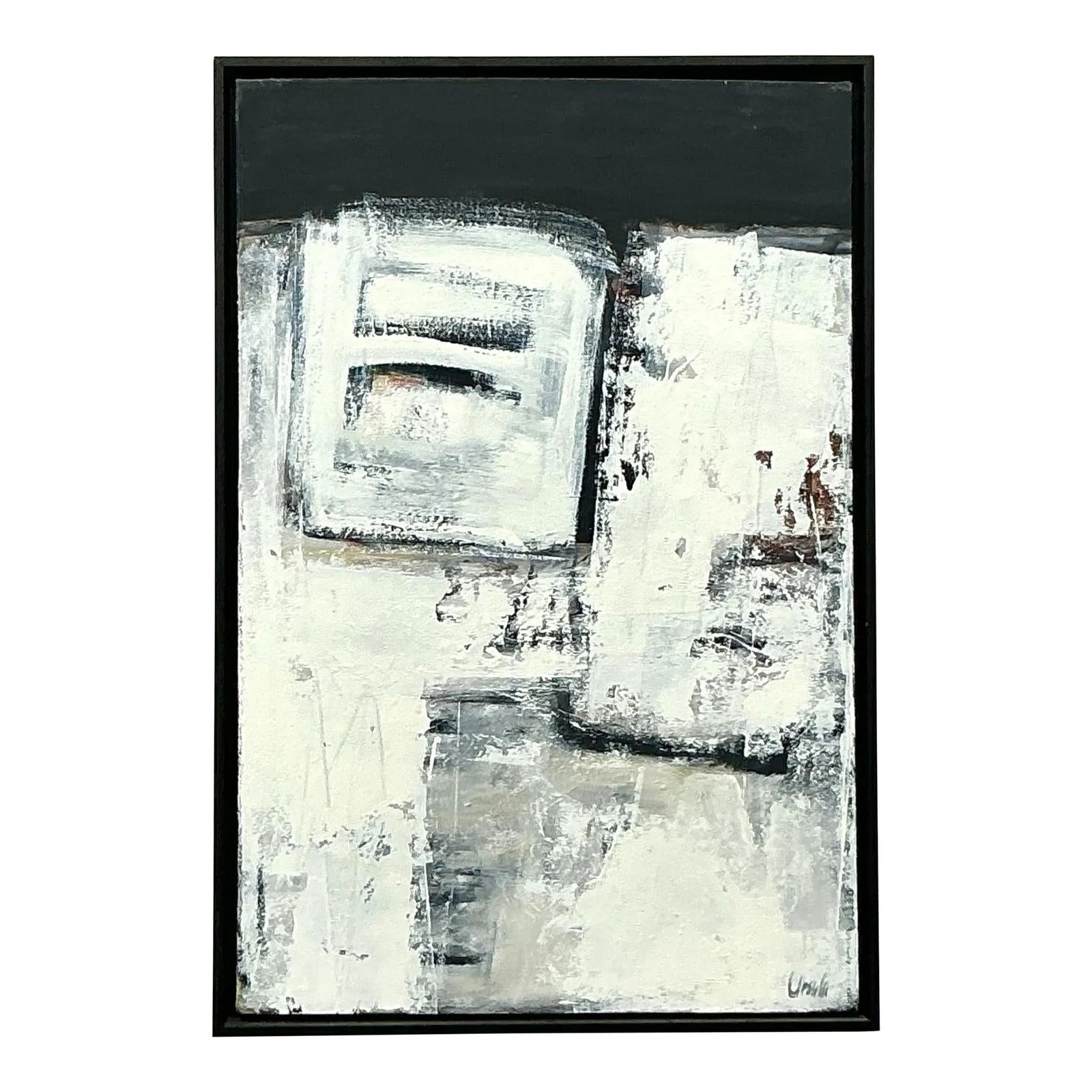 Vintage Boho Abstract Oil Painting on Canvas 25.25 x 37.25 (1 of 10)