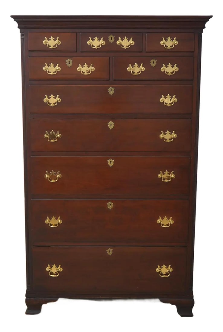18th Century Chippendale American Antique High Chest in Solid Cherry (1 of 10)