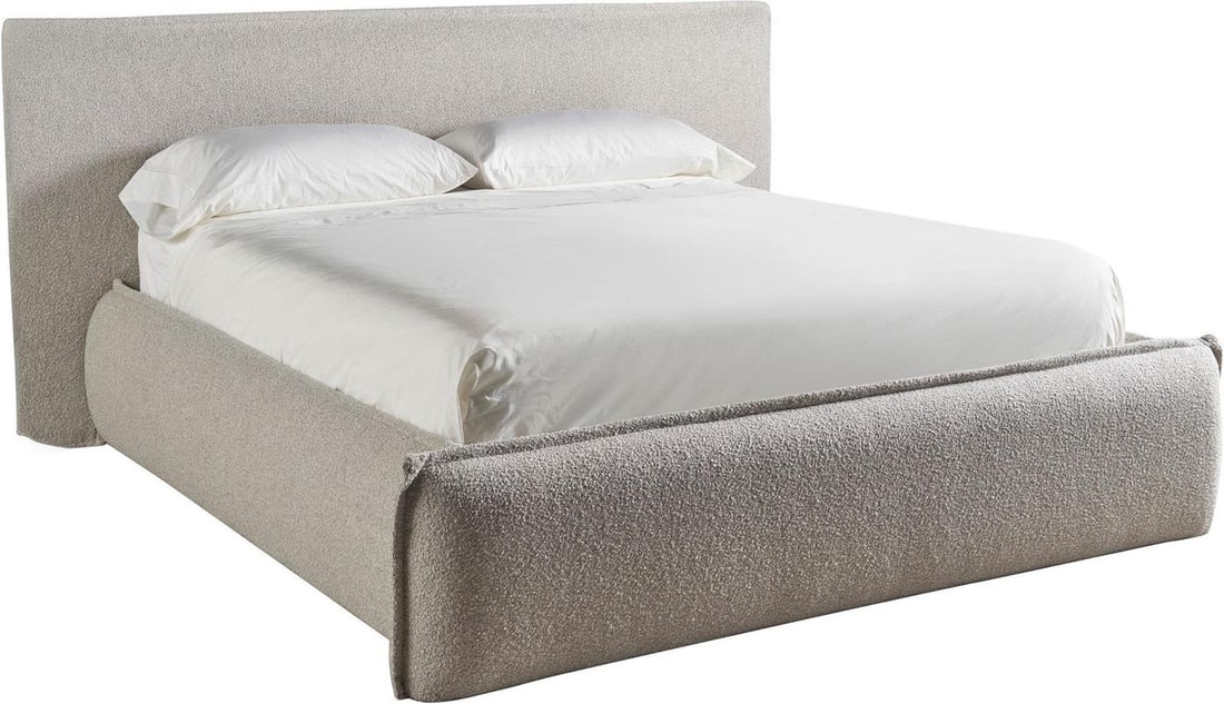 Universal Medina Pebble King Bed Lux Upholstered New Modern (1 of 3)