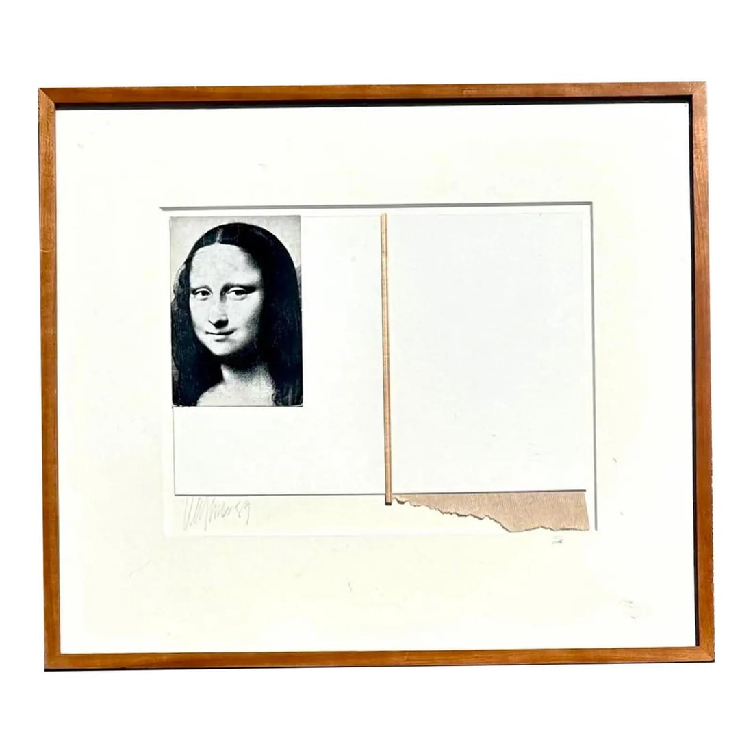 Eclectic Mixed Media Artwork Featuring Mona Lisa Motif and Bohemian Aesthetic: Eclectic Mixed Media Artwork Featuring Mona Lisa Motif and Bohemian Aesthetic This vintage boho mixed media collage features an artistic reinterpretation of the iconic Mona Lisa, combined with minimal