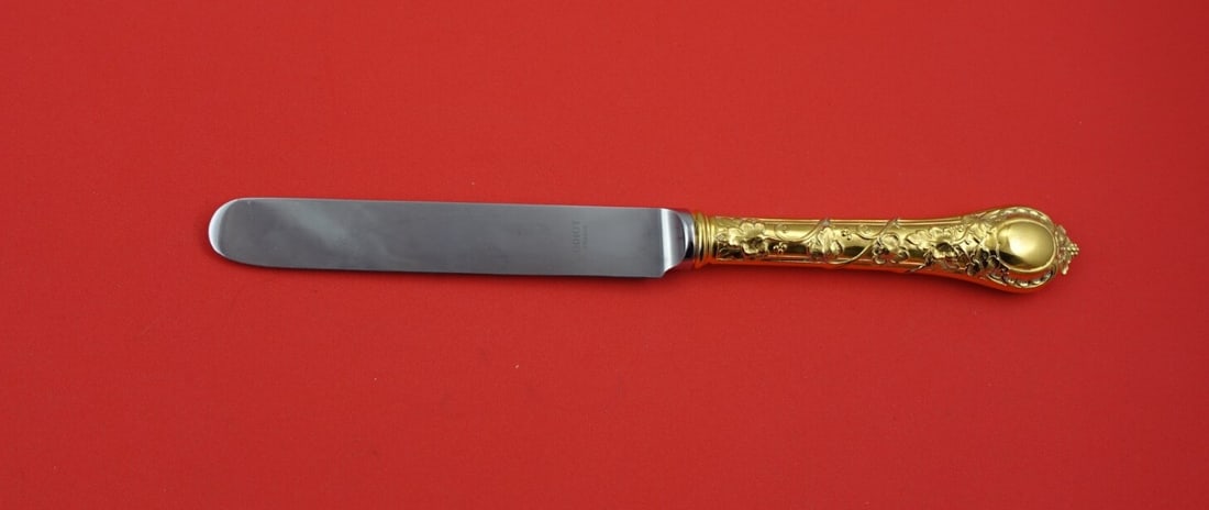 Odiot Demidoff Vermeil Sterling Silver Luncheon Knife 9 Inch Unused (1 of 2)