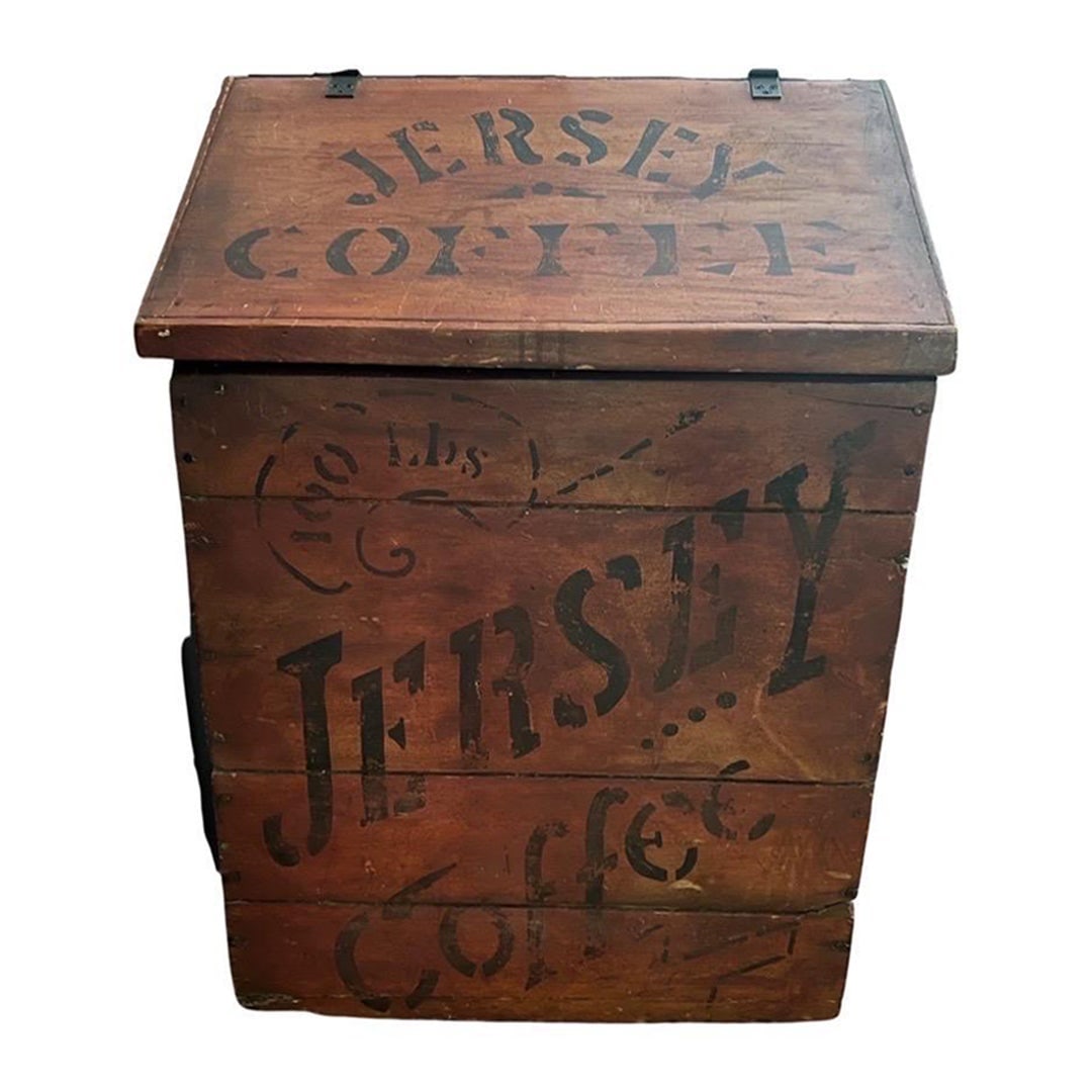 19th Century Antique Jersey Coffee Storage Bin with Original Paint (1 of 8)