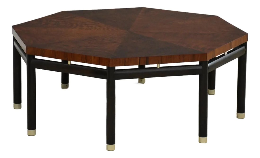 Mid Century Modern Mahogany Octagonal Coffee Table USA (1 of 5)