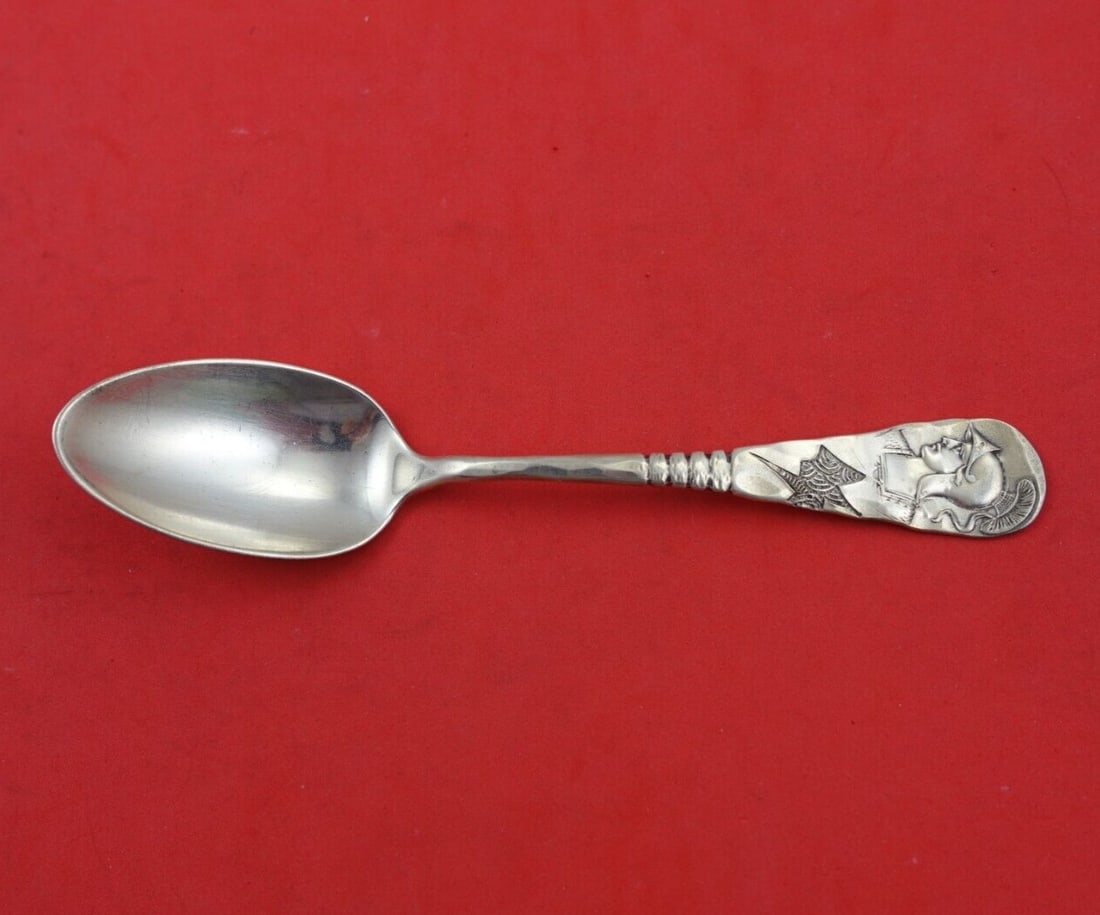 Shiebler Medallion Sterling Silver Teaspoon Set 6pc Unique Design (1 of 16)