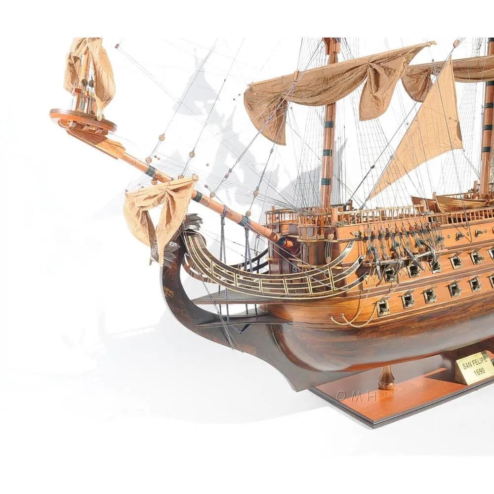 Handcrafted 82 Inch San Felipe Galleon Ship Model Spanish Colonial (1 of 18)