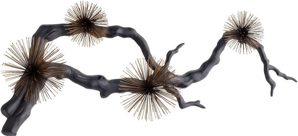 Contemporary Ichiyo Wall Sculpture by Cyan with Gold Accents (1 of 2)