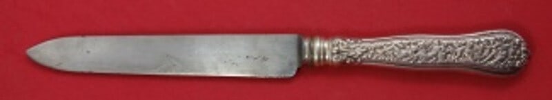 Tiffany & Co Olympian Sterling Silver Banquet Knife 10.5 Inch: Tiffany & Co Olympian Sterling Silver Banquet Knife 10.5 Inch This exquisite banquet knife from Tiffany & Co. features the distinguished Olympian pattern, crafted from sterling silver with a hollow ha
