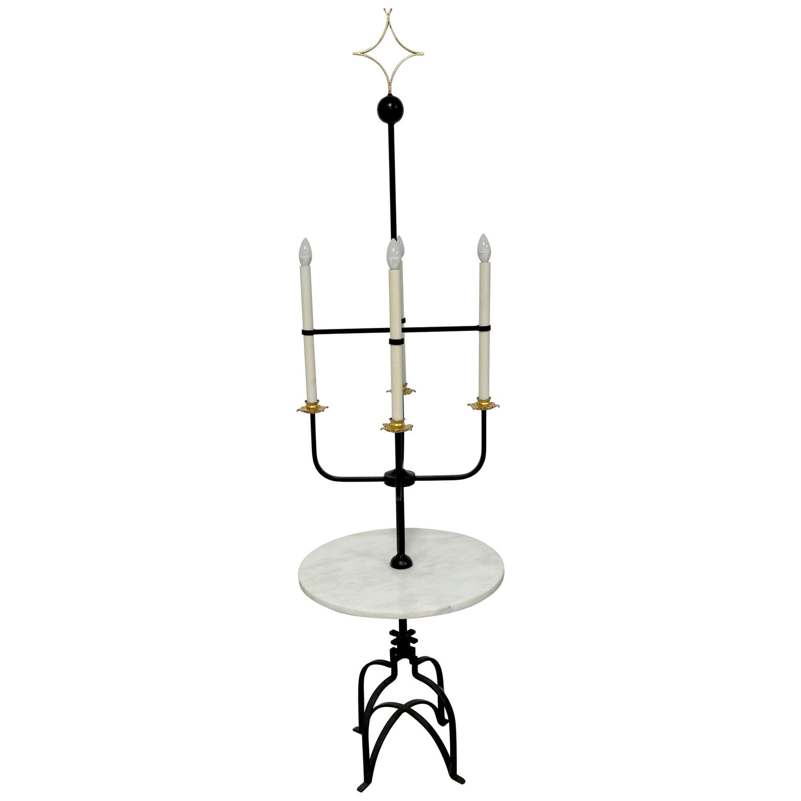 Tommi Parzinger Mid-Century Modern Floor Lamp with Marble Table 1960-1969 (1 of 15)