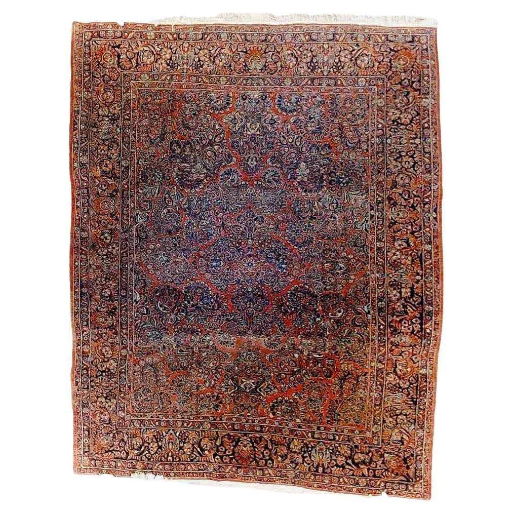 Persian Sarouk Wool Rug Circa 1930 Room Size 142 x 107 Inches (1 of 13)