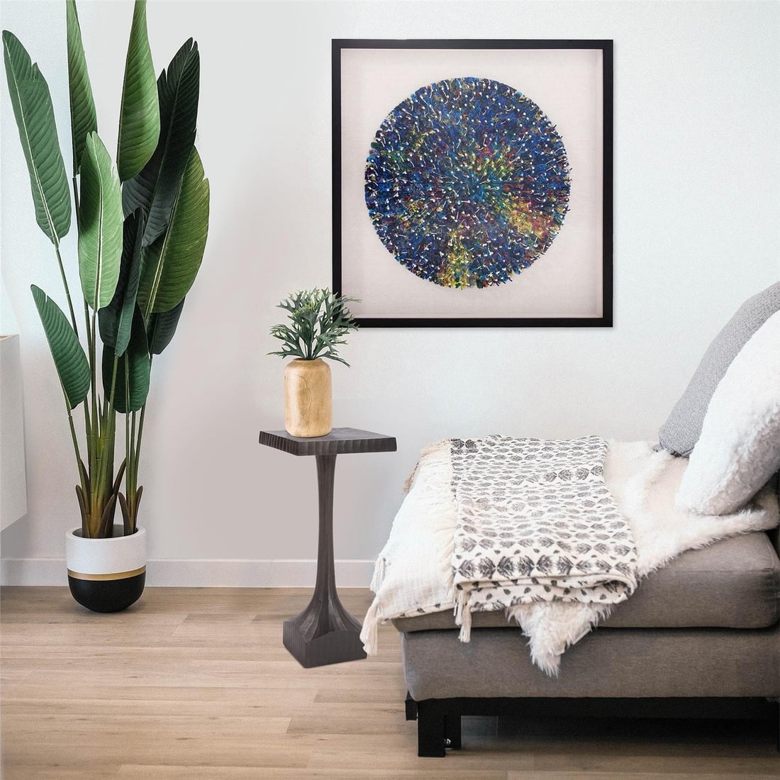 Howard Elliott Toy Soldier Mandala Canvas Art 31.50 x 31.50 Blue Lacquered: Howard Elliott Toy Soldier Mandala Canvas Art 31.50 x 31.50 Blue Lacquered Add a touch of playful elegance to your space with this Whimsical Toy Soldier Mandala Canvas Art. This unique piece features