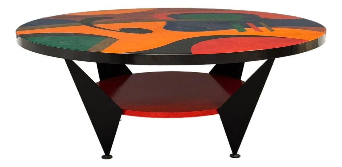 Benjamin Le Memphis Style 42 Round Colorful Coffee Table (1 of 7)