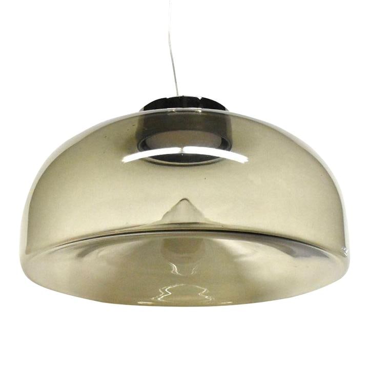 Leucos Aella 1 LED Pendant Light by Toso & Massari Gray Glass: Leucos Aella 1 LED Pendant Light by Toso & Massari Gray Glass Illuminate your space with the stylish Leucos Aella 1 LED Pendant designed by Toso & Massari. This elegant pendant light features a contem