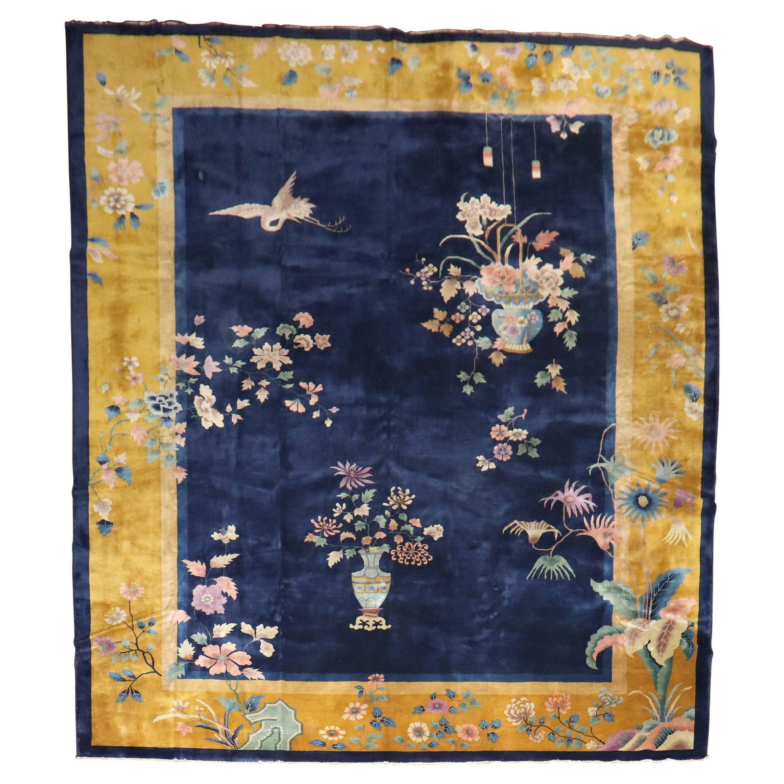 Stunning Hand-Woven Art Deco Chinese Wool Rug 10'9" x 14'5" (1 of 12)