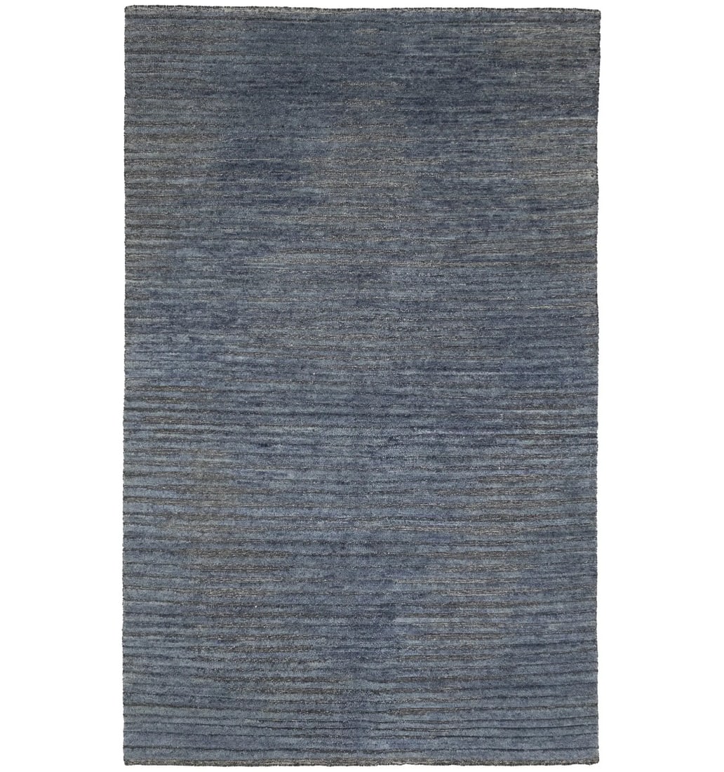 Handmade Blue Wool Modern Abstract Area Rug 5'1 x 8'0 (1 of 14)