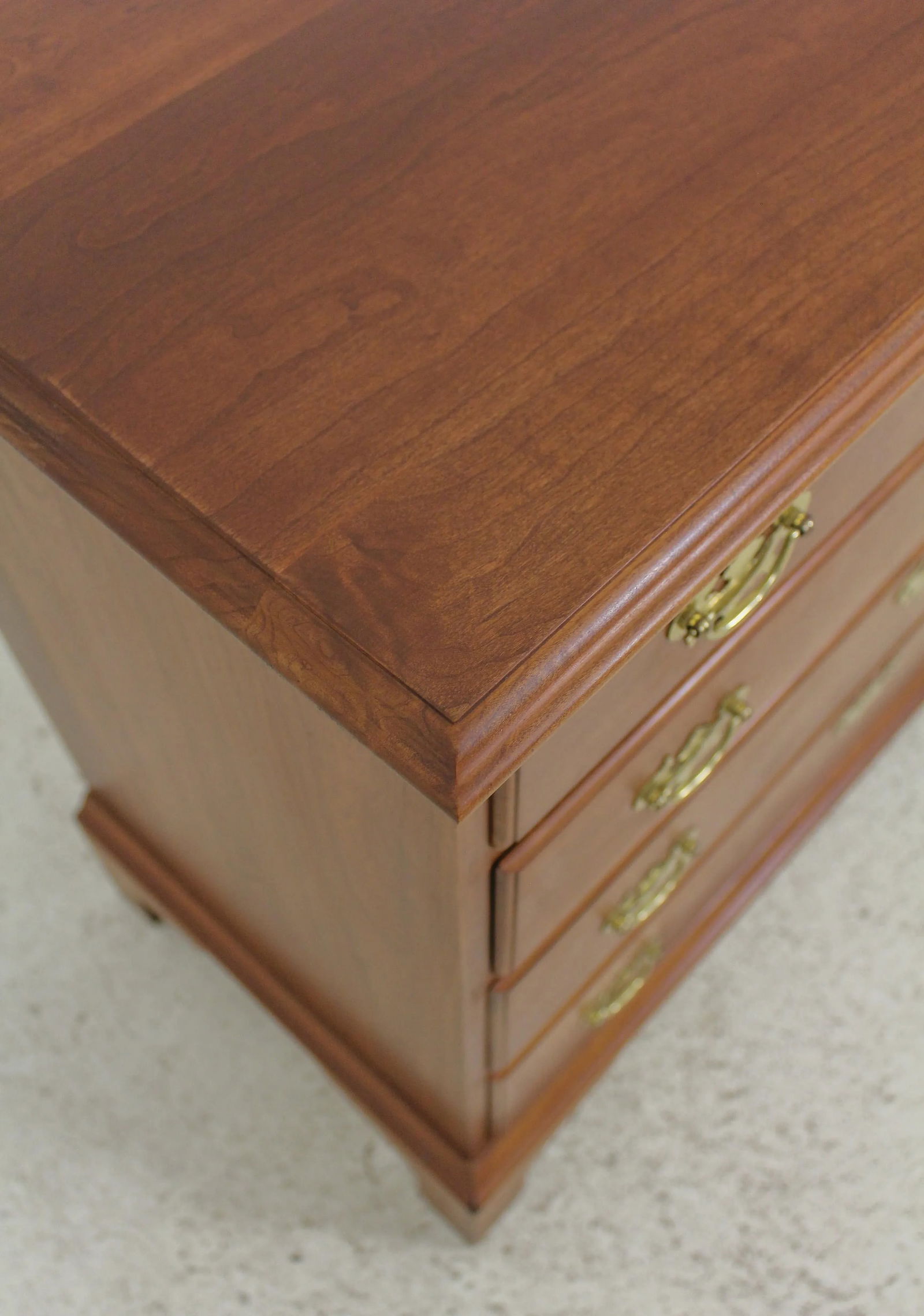 Benchmade Chippendale Cherry 4 Drawer Chest Solid Brass Hardware - 5