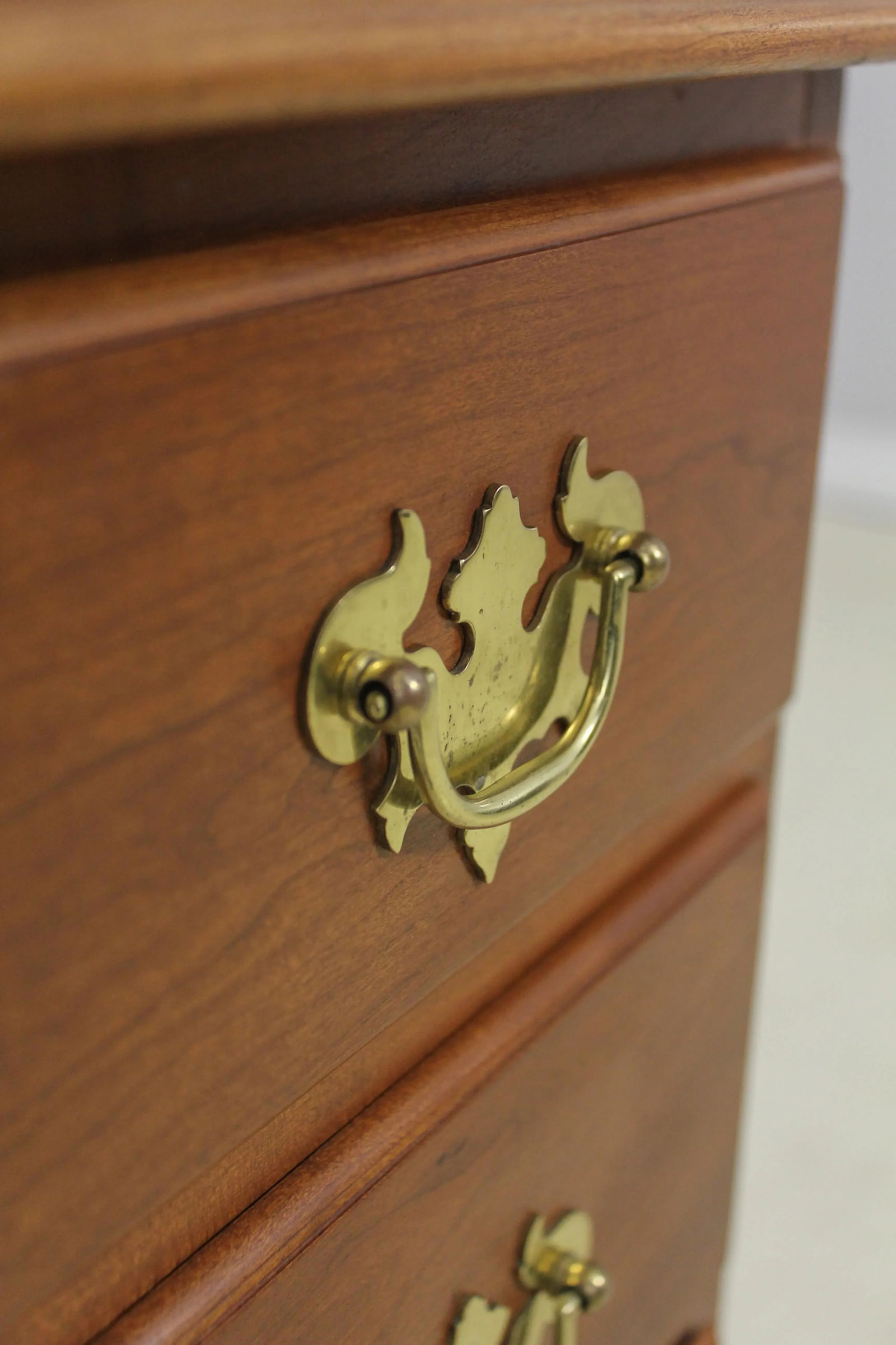 Benchmade Chippendale Cherry 4 Drawer Chest Solid Brass Hardware - 6