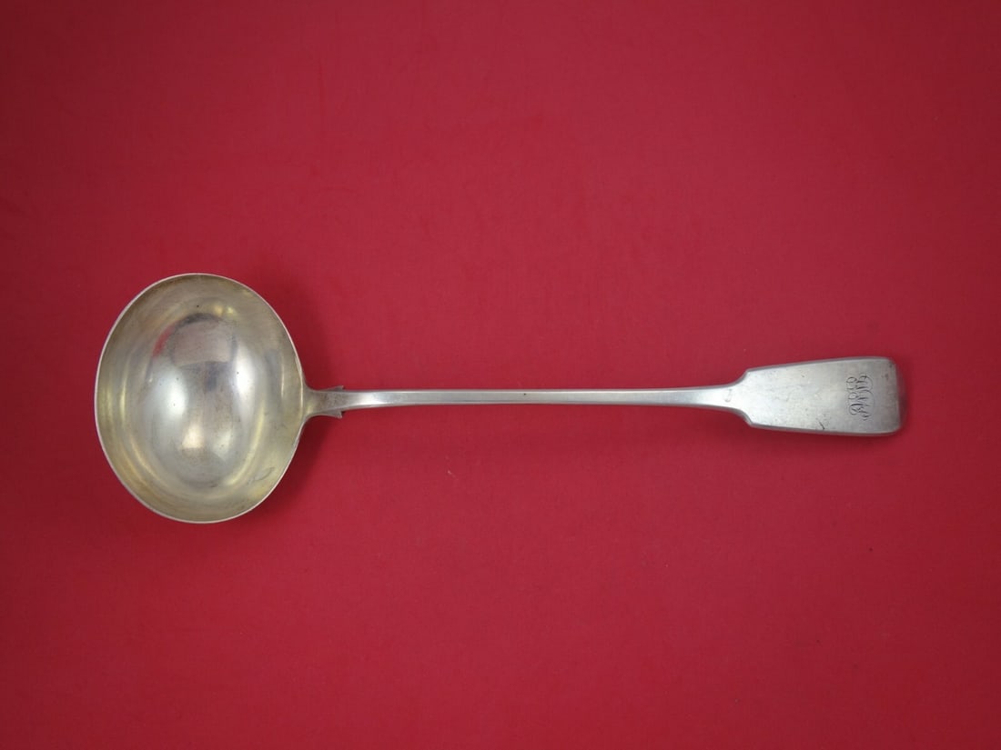 William Bateman Victorian Sterling Silver Soup Ladle 13 1/2 inches (1 of 1)