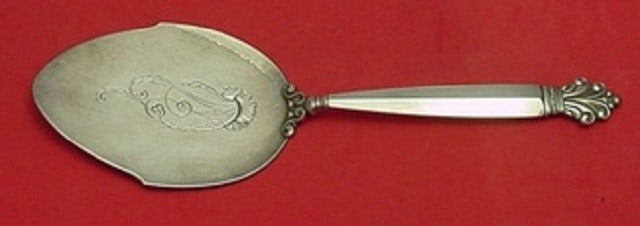 Georg Jensen Acanthus Sterling Silver Pie Server 10 5/8 Inch Embossed (1 of 1)