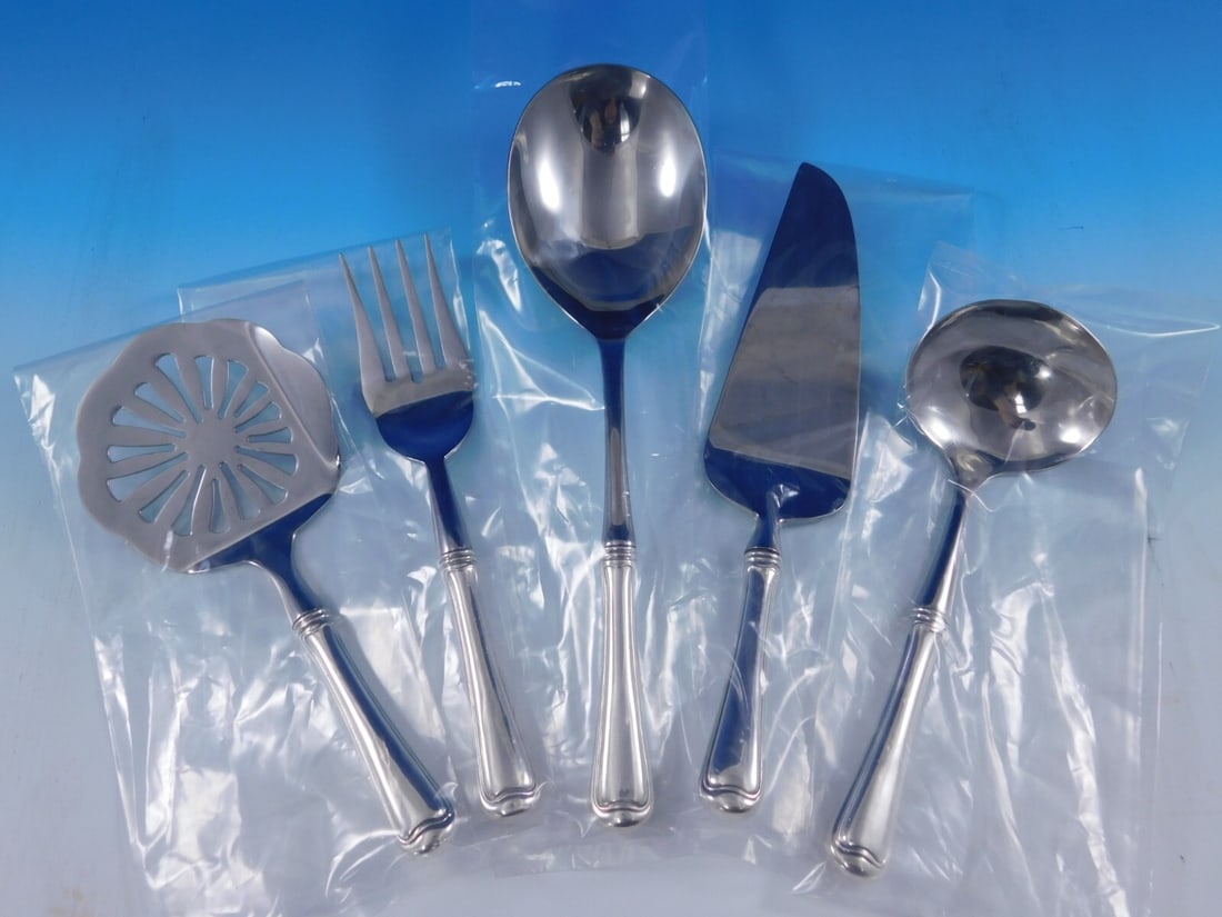 Gorham Old French Sterling Silver 5pc Thanksgiving Serving Set: Gorham Old French Sterling Silver 5pc Thanksgiving Serving Set Enhance your Thanksgiving celebrations with this exquisite 5-piece serving set in the Old French pattern by Gorham. Crafted from sterling