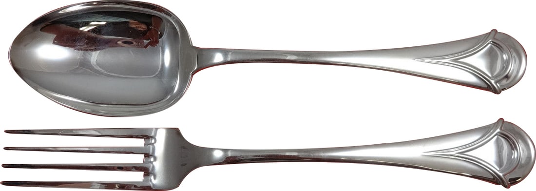 Bellotto Italy Lui Sterling Silver 2-Piece Salad Serving Set 9.5" (1 of 2)