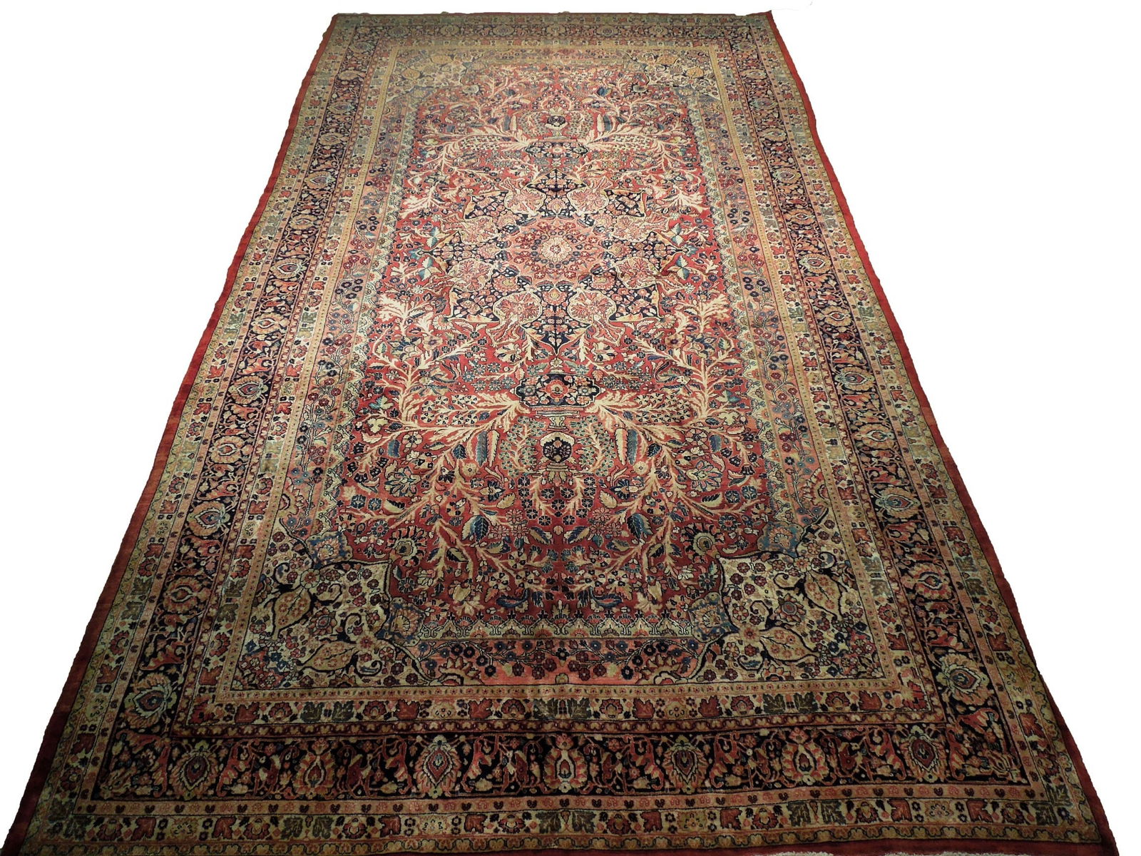 Handcrafted 10.2 x 18.4 Red Persian Soltanabad Rug (1 of 6)
