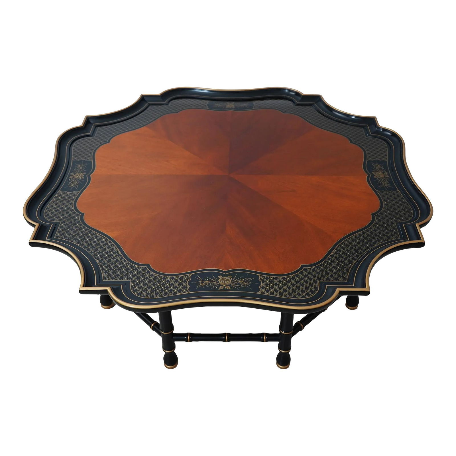 Kindel Bamboo Form Coffee Table with Mahogany Top (1 of 10)