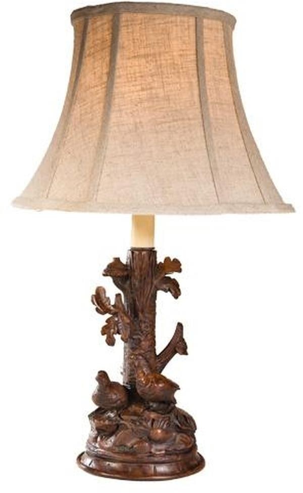 Rustic Quail Sculpture Table Lamp Hand-Cast Lodge Style 100W (1 of 1)