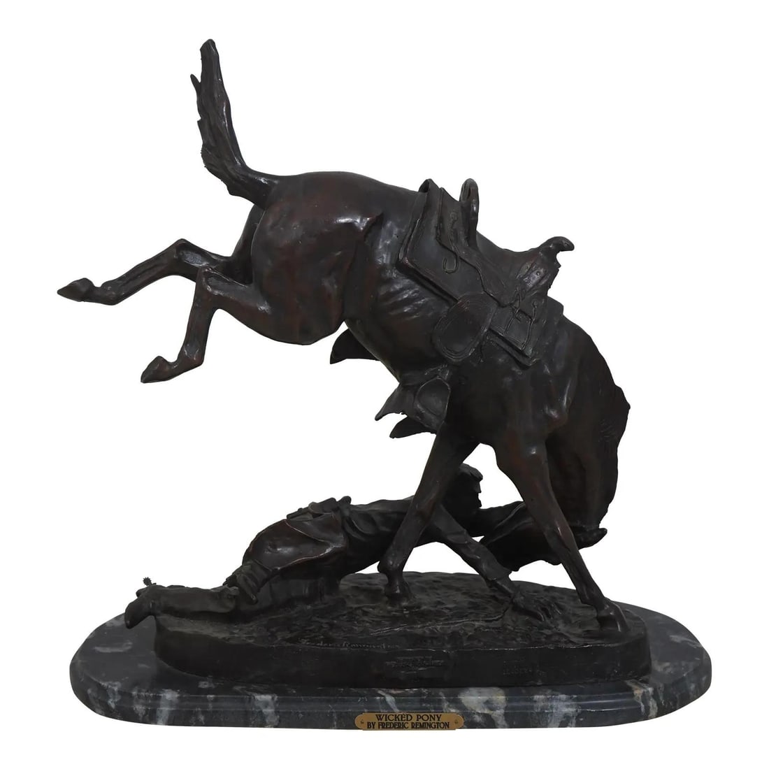 Frederic Remington Wicked Boy Bronze Cowboy Sculpture 21.5 x 11 x 22 (1 of 10)