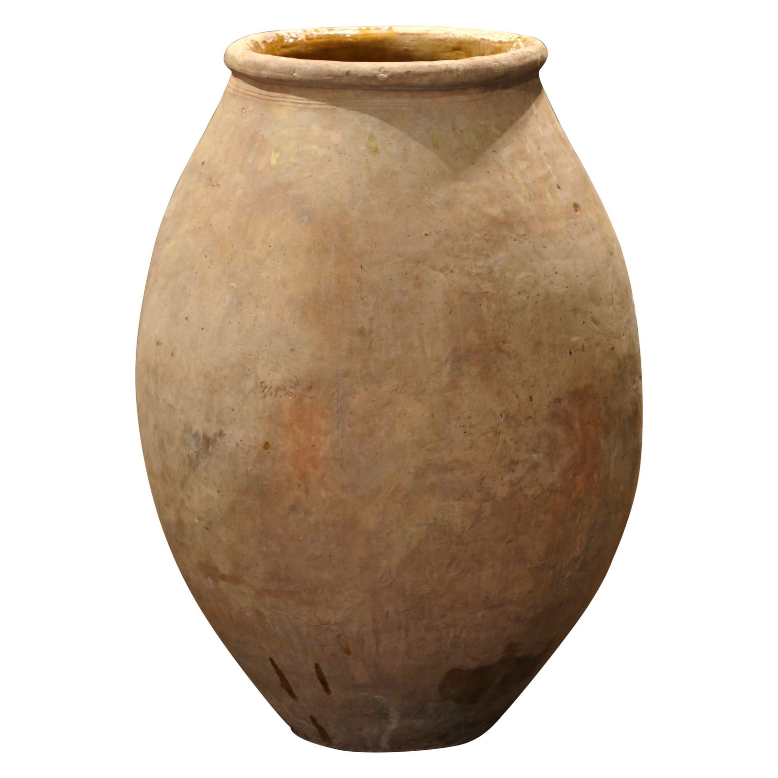 19th Century French Terracotta Olive Jar 41in Tall Rustic Earthenware (1 of 8)