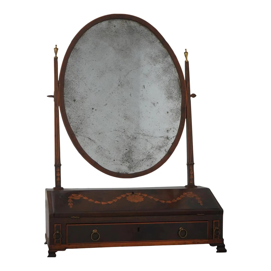 English Adams Style Inlaid Dressing Table Mirror Circa 1820-1840 (1 of 10)