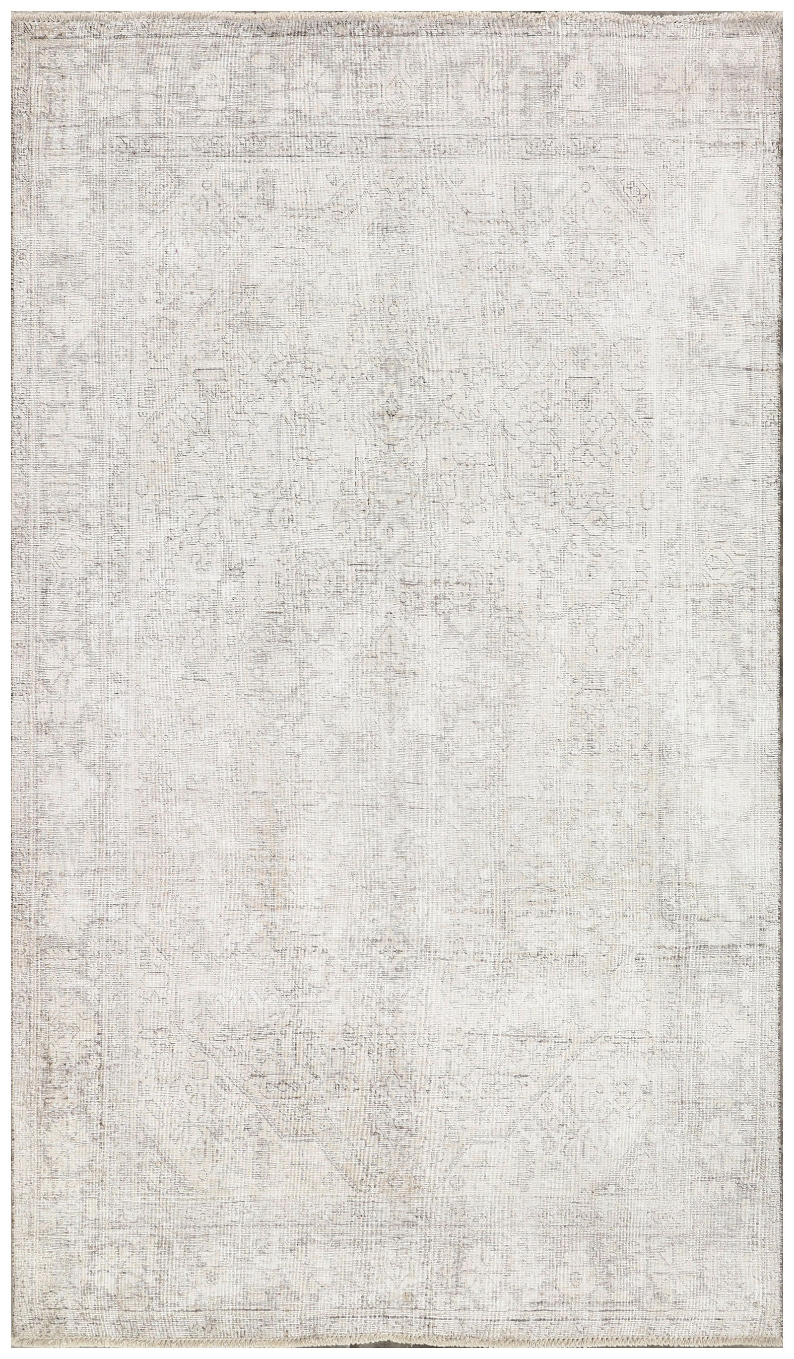 6' x 9' Vintage Distressed Persian Hand-knotted Gray Rug: 6' x 9' Vintage Distressed Persian Hand-knotted Gray Rug Free continental US Shipping This 6' x 9' Persian vintage distressed hand-knotted rug showcases a unique overdyed gray design that effortlessly