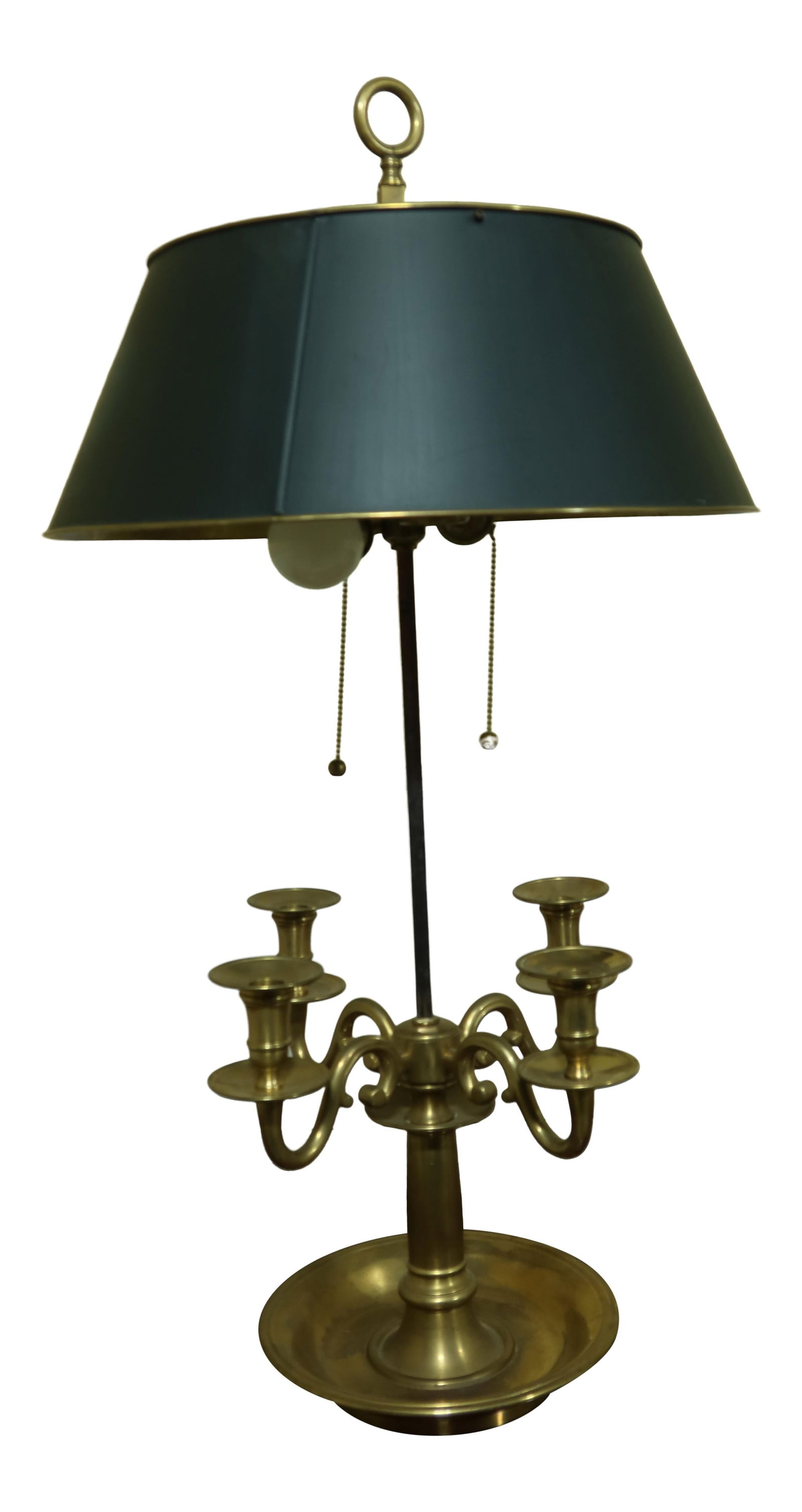 Vintage 30 Year Old Large Brass Table Lamp with Black Tole Shade (1 of 10)