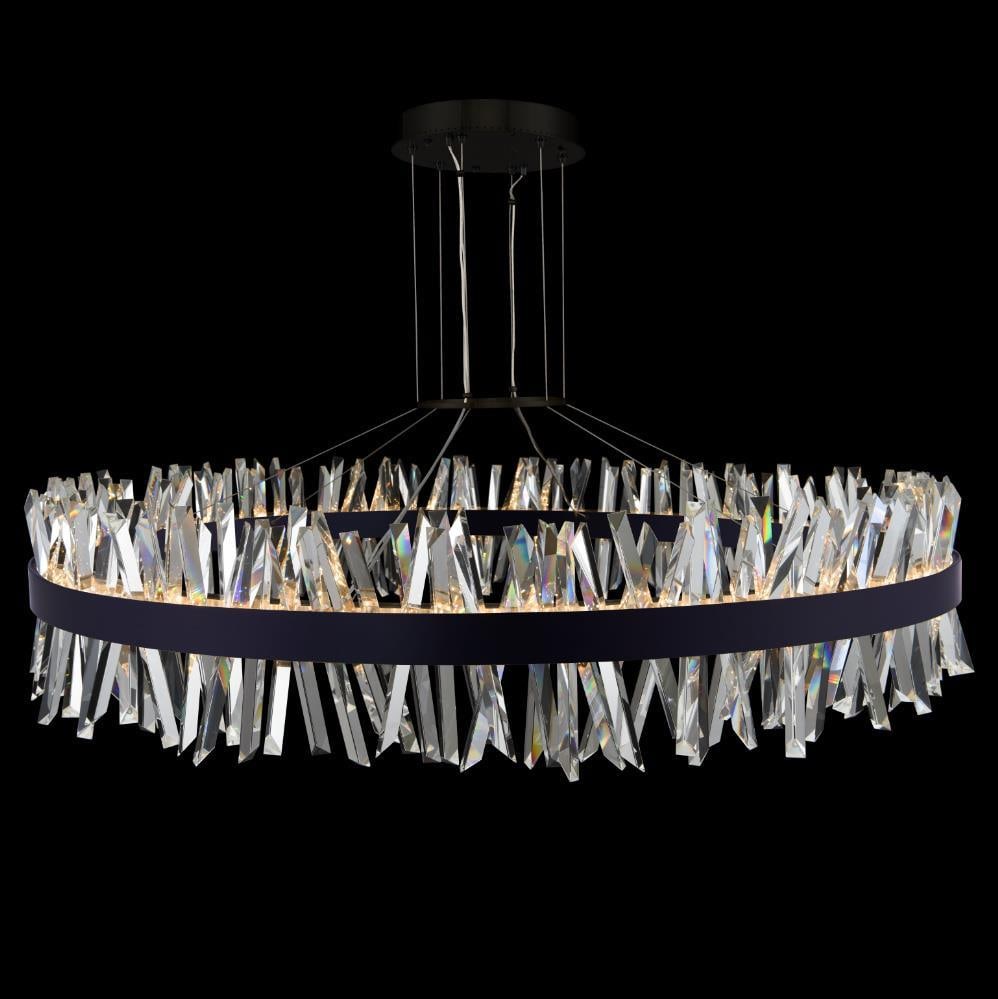 Kalco Glacier LED Pendant Chrome Finish 60 Inch Dimmable Light: Kalco Glacier LED Pendant Chrome Finish 60 Inch Dimmable Light Illuminate your space with this Sleek LED Pendant featuring a stunning chrome finish. Designed for modern interiors, this pendant light c