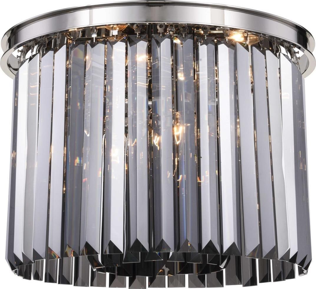 Elegant Lighting Sydney Crystal Flush-Mount Ceiling Light Polished Nickel (1 of 1)