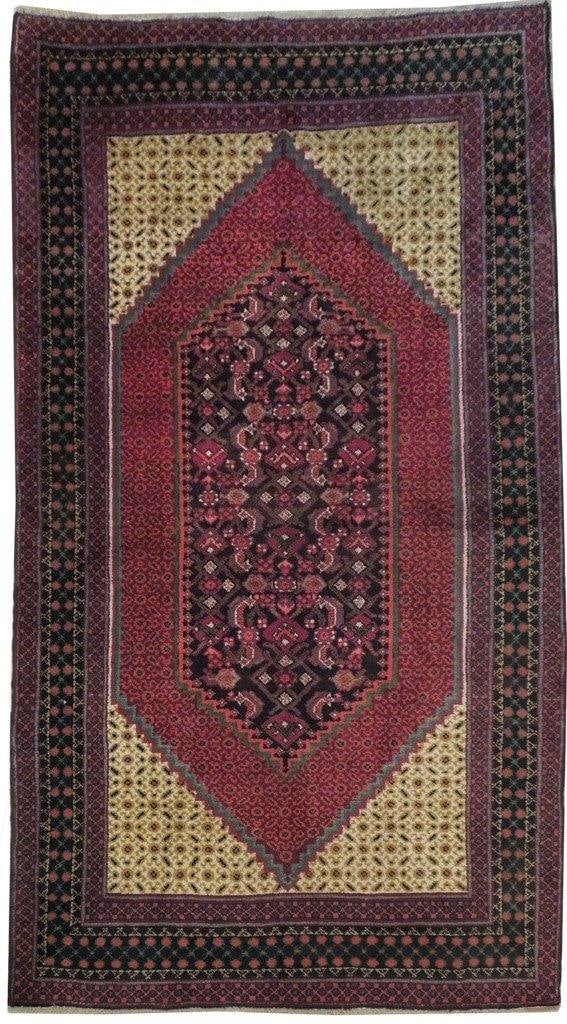 4'10 x 9' Brown Antique Caucasian Kazak Handmade Rug (1 of 6)