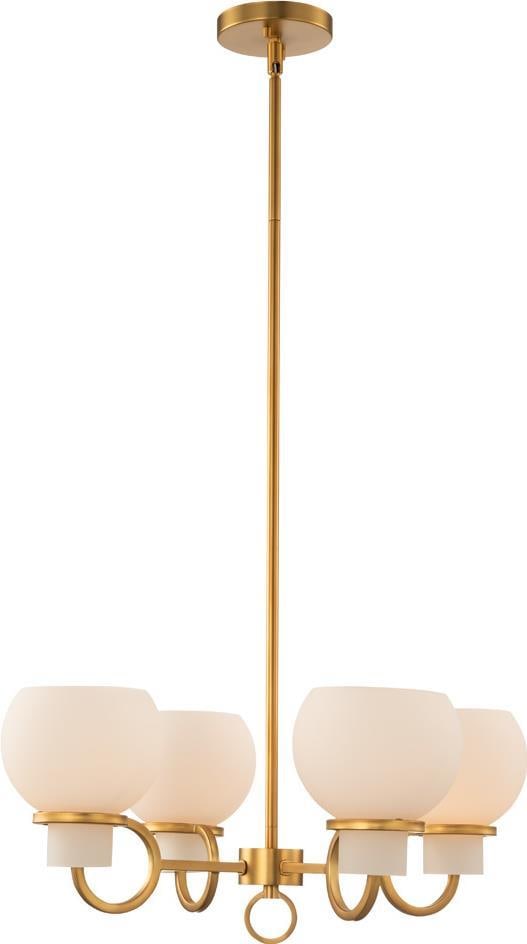 Kalco Ascher Winter Brass Bowl Chandelier Double Ring Indoor Lighting (1 of 1)