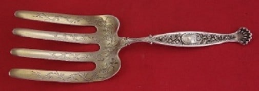 Whiting Hyperion Sterling Silver Asparagus Fork 8.5 Inches Antique (1 of 2)