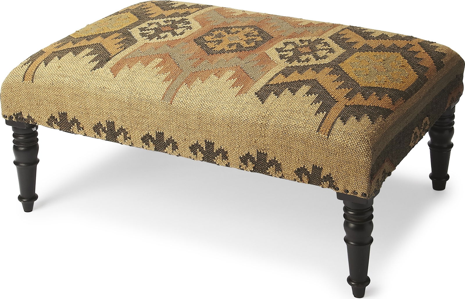Butler Mesquite Collection Multicolored Rustic Ottoman (1 of 2)