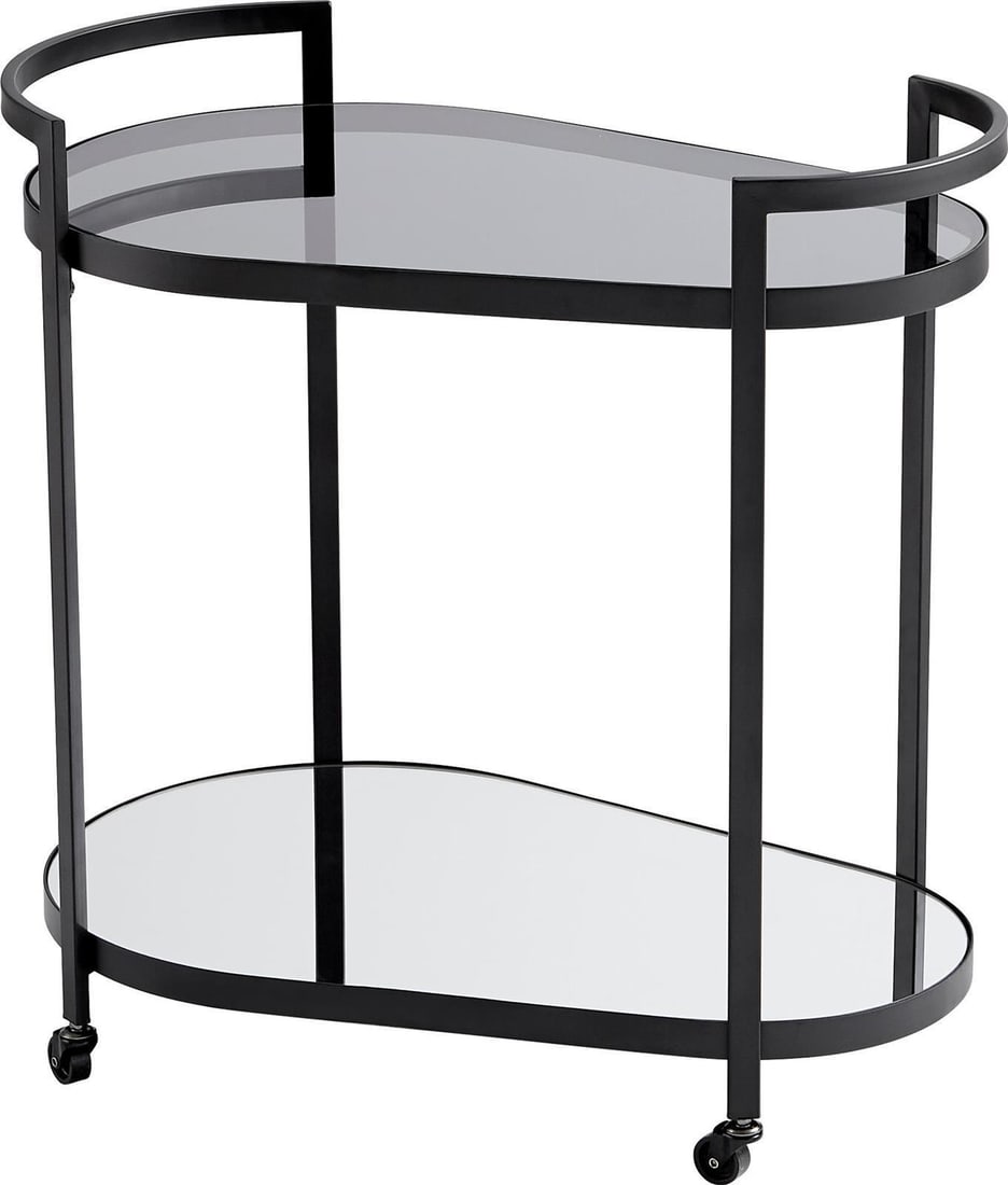 Cyan Cosmo Bar Cart Black Brass Iron Glass Elegant Hosting (1 of 2)