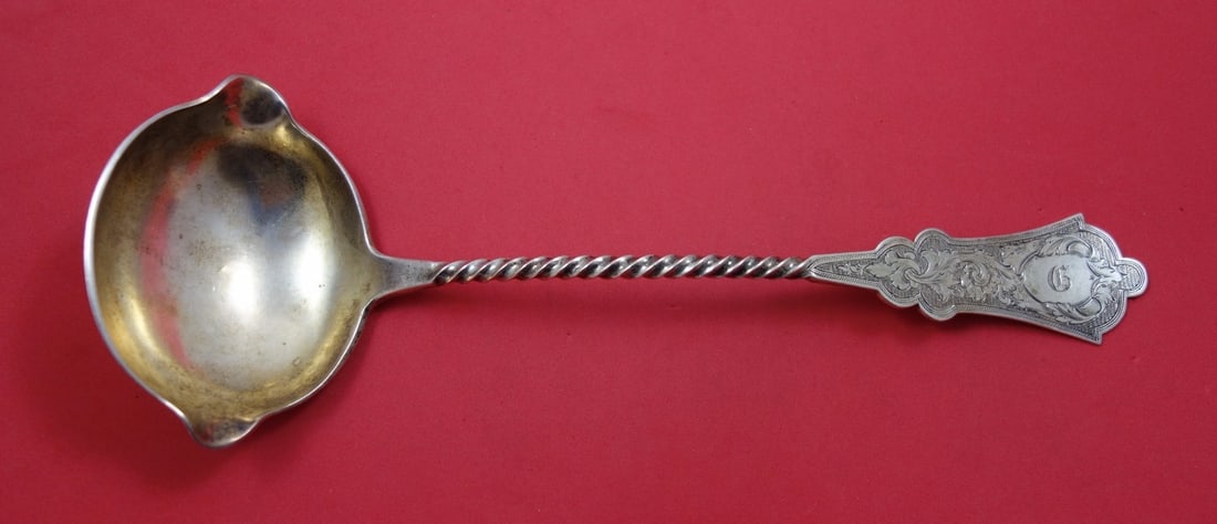 Vanderslice Twist Sterling Silver Punch Ladle 11 1/2 Gold Wash Spouts (1 of 1)