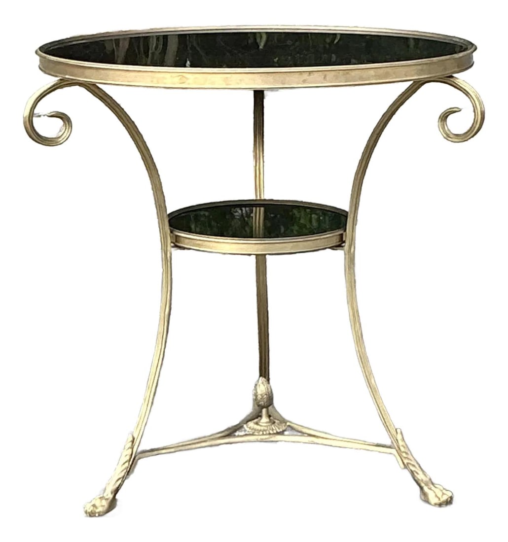 Vintage Regency Global Views Directoire Gueridon Accent Table: Vintage Regency Global Views Directoire Gueridon Accent Table Enhance your living space with the Vintage Regency Global Views Directoire Gueridon Table, a perfect blend of classic elegance and modern