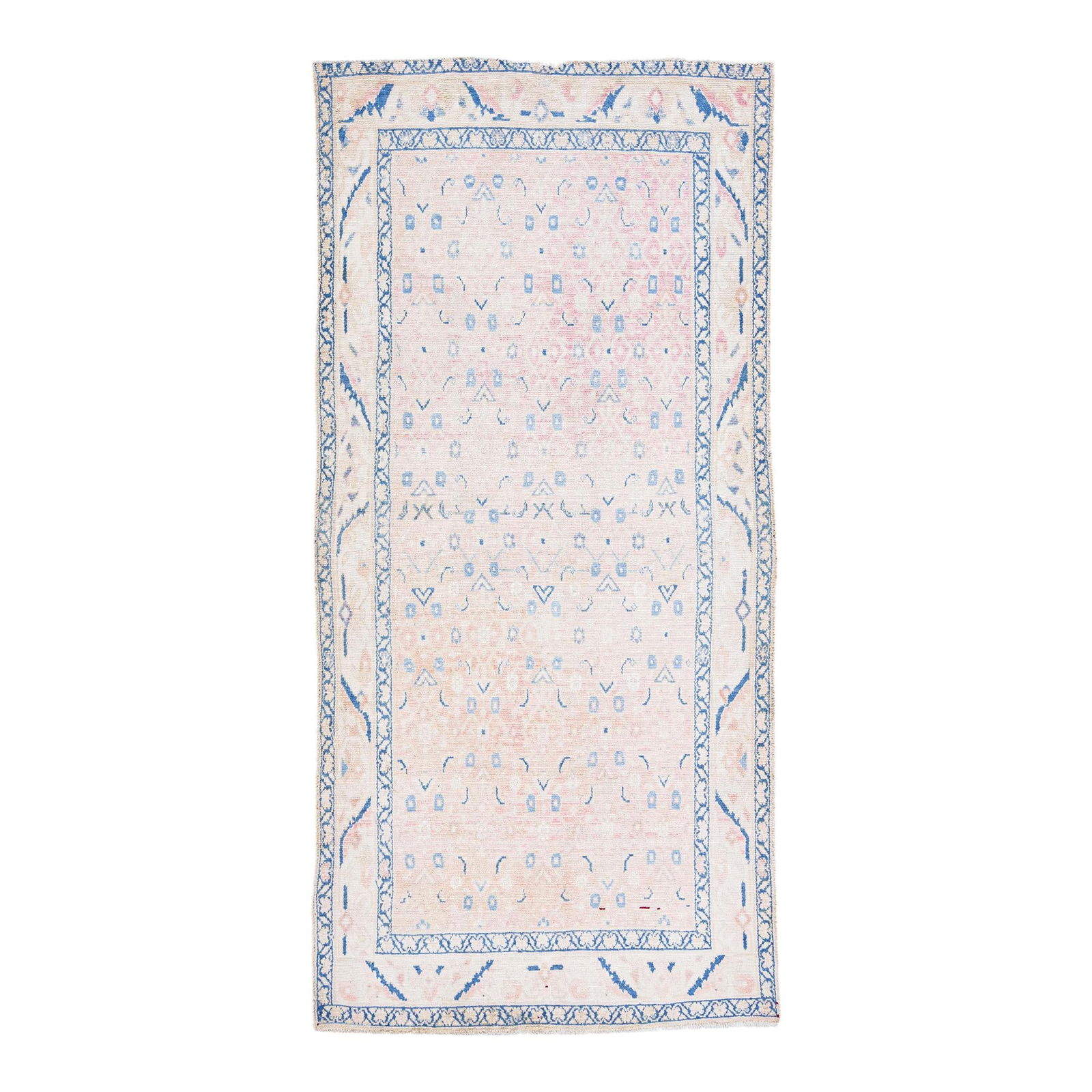 1960s Persian Hamadan Handmade Wool Rug Rose Field Design: 1960s Persian Hamadan Handmade Wool Rug Rose Field Design Discover the charm of this vintage Persian Hamadan hand-knotted wool rug, featuring a stunning rose field design. The rug showcases an elegant