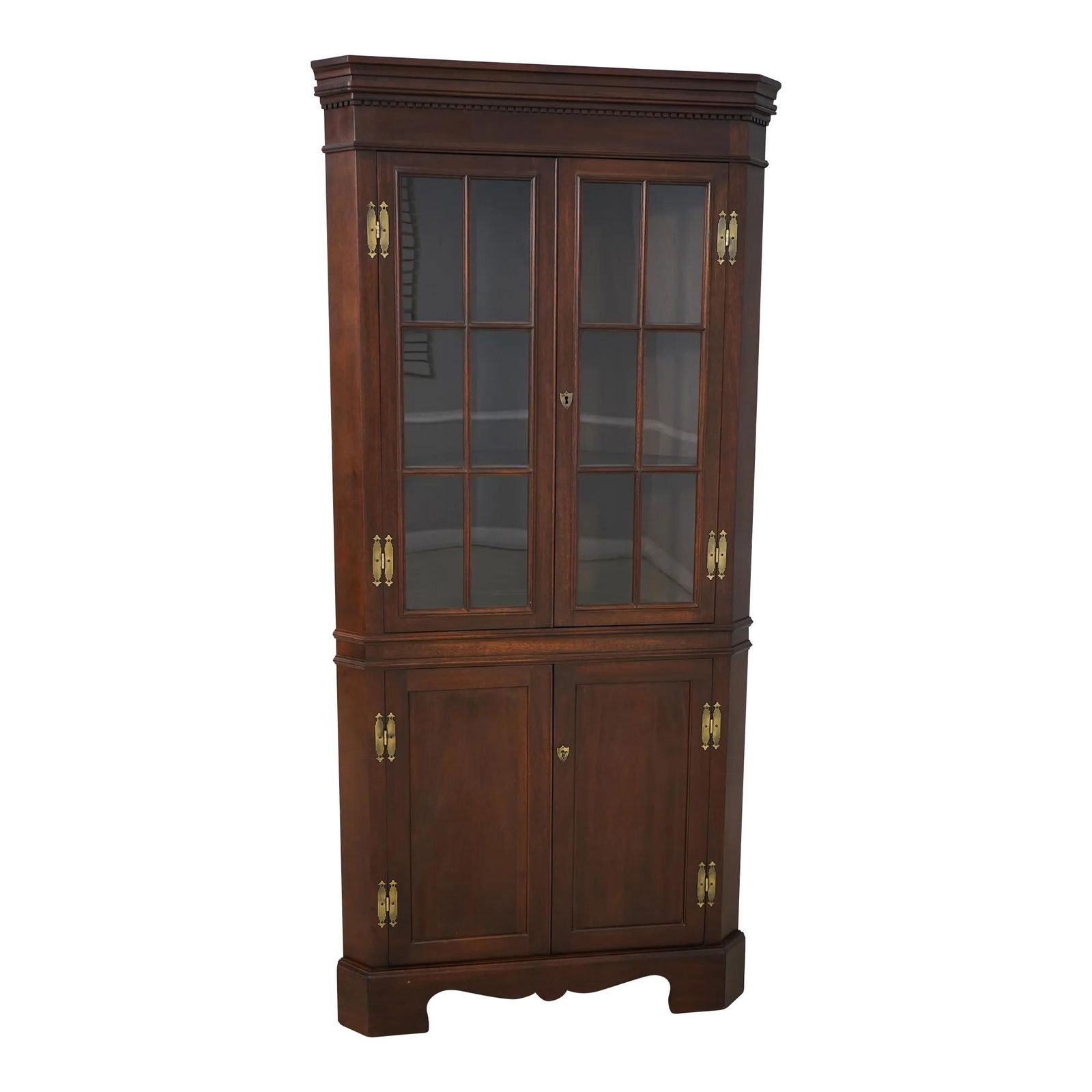 Craftique Solid Mahogany Corner Cabinet Traditional Style 30 Years Old (1 of 10)