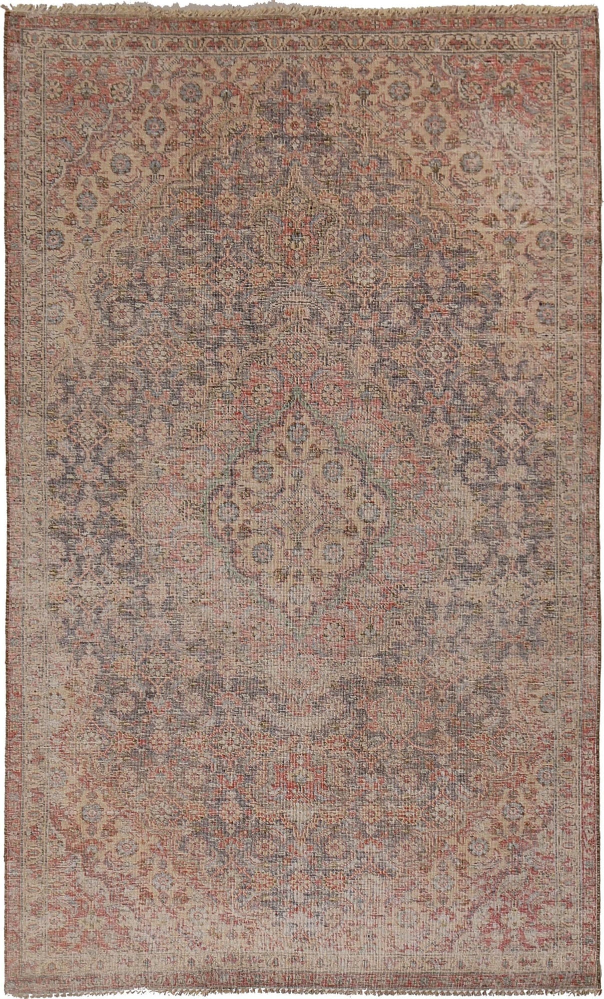 Vintage Tabriz Handwoven Area Rug 4.6 x 7.8 ft Antique Charm (1 of 8)