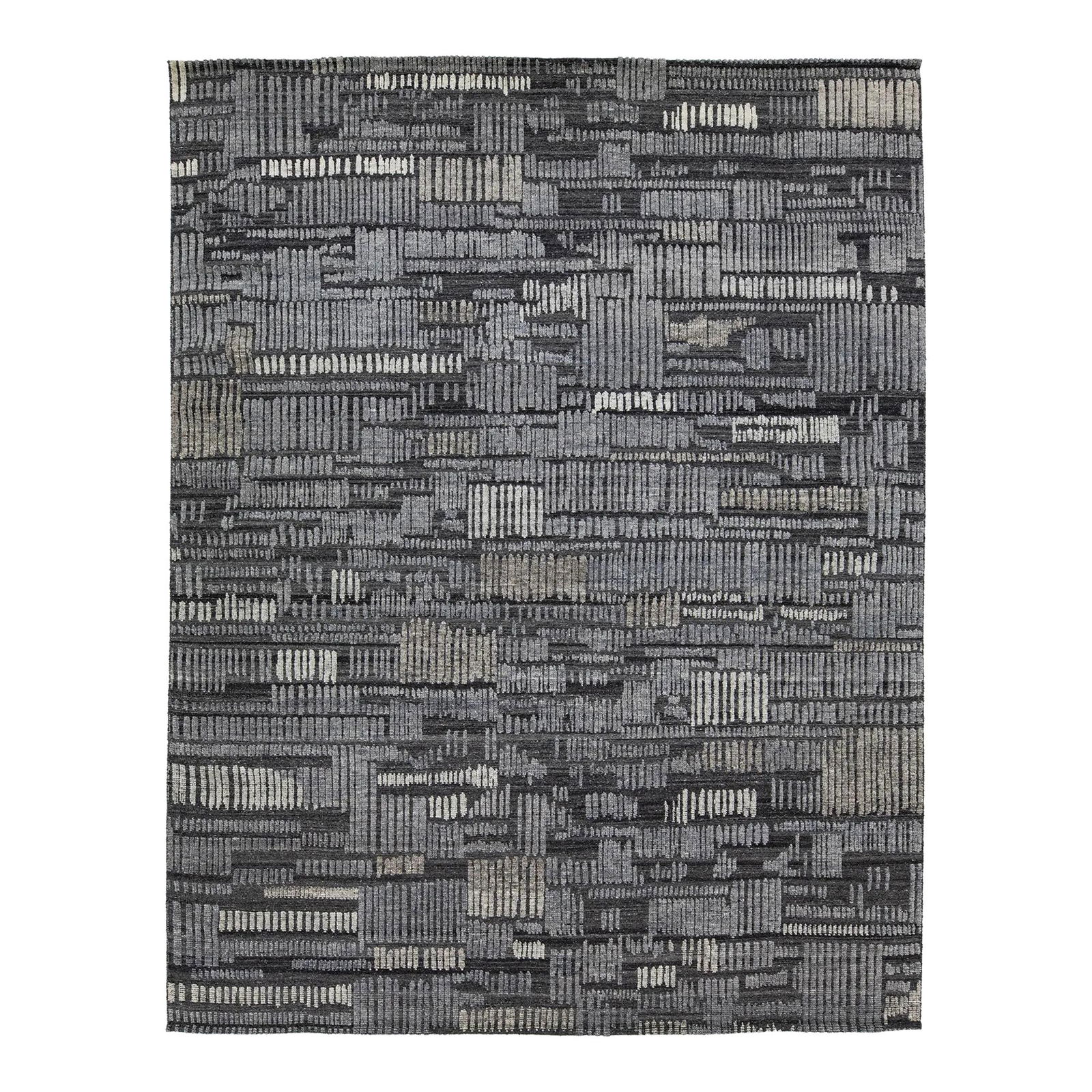 Modern Moroccan Wool Rug Geometric Gray 9'1 x 11'9 (1 of 10)