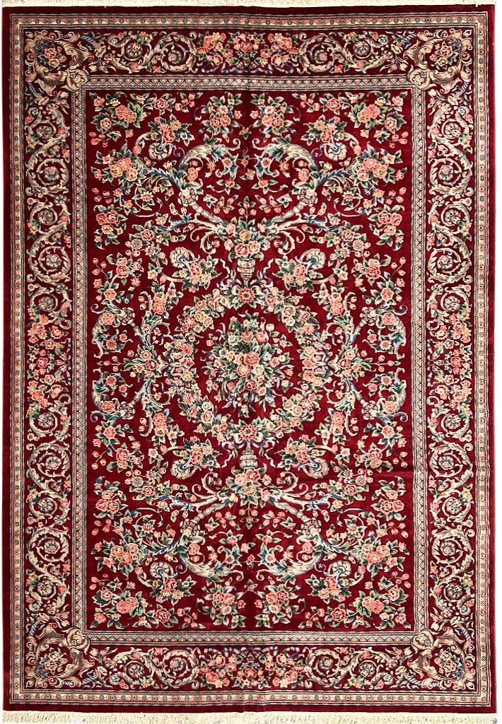12 x 18 Handmade Jaipur Fine Wool Silk Rug French Aubusson Design: 12 x 18 Handmade Jaipur Fine Wool Silk Rug French Aubusson Design Free continental US Shipping Transform your living space with this exquisite 12' x 18' Handmade Jaipur Fine Wool and Silk Rug, inspire